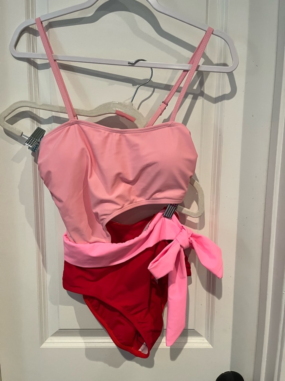 Jess Lea Pink/Red One-Piece Swimsuit